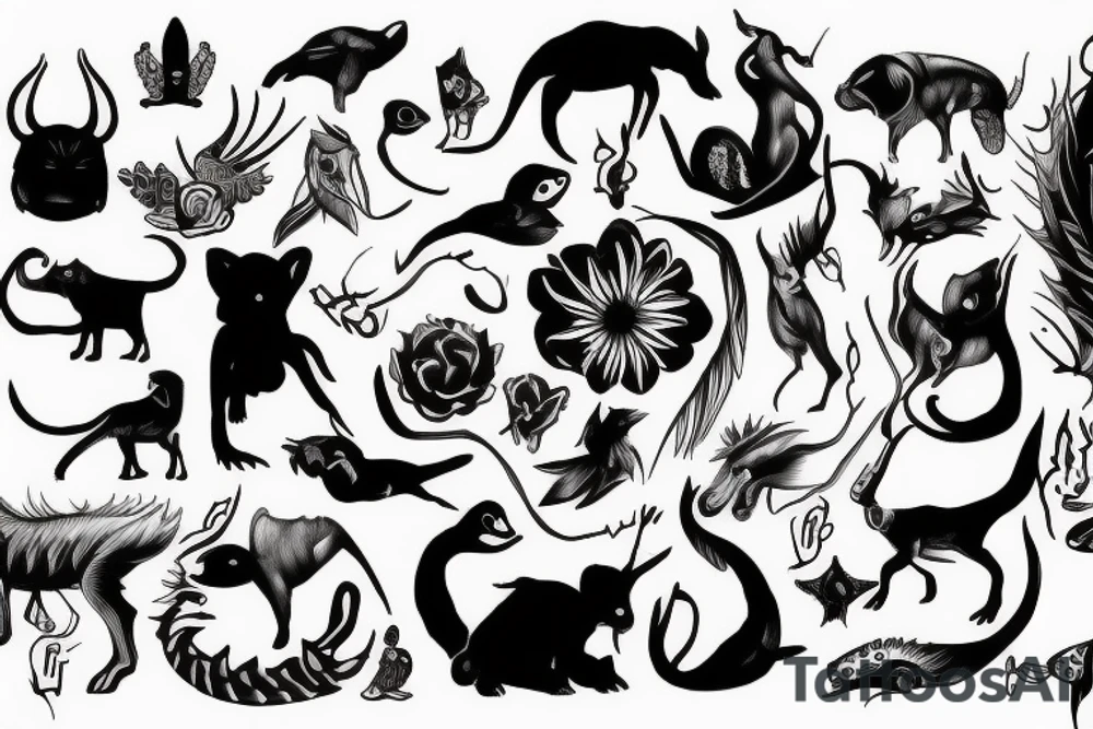Dark animal tattoo idea