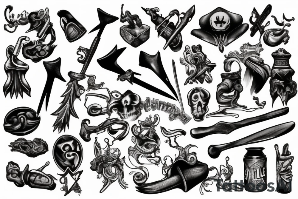 Sickles and hammers tattoo idea