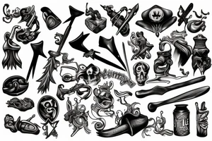 Sickles and hammers tattoo idea