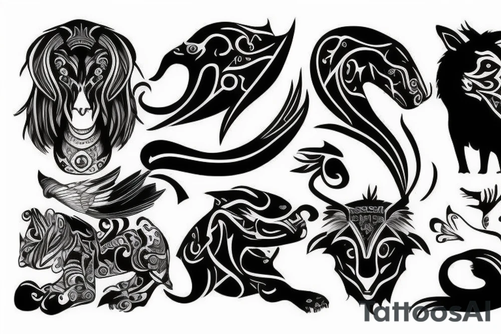Dark animal tattoo idea