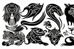 Dark animal tattoo idea