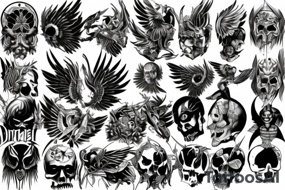 Fallen angel tattoo idea