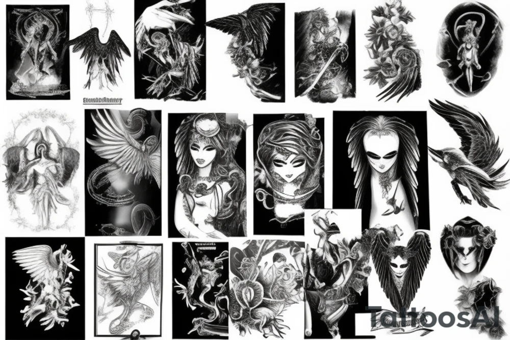 Fallen angel tattoo idea