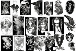 Fallen angel tattoo idea