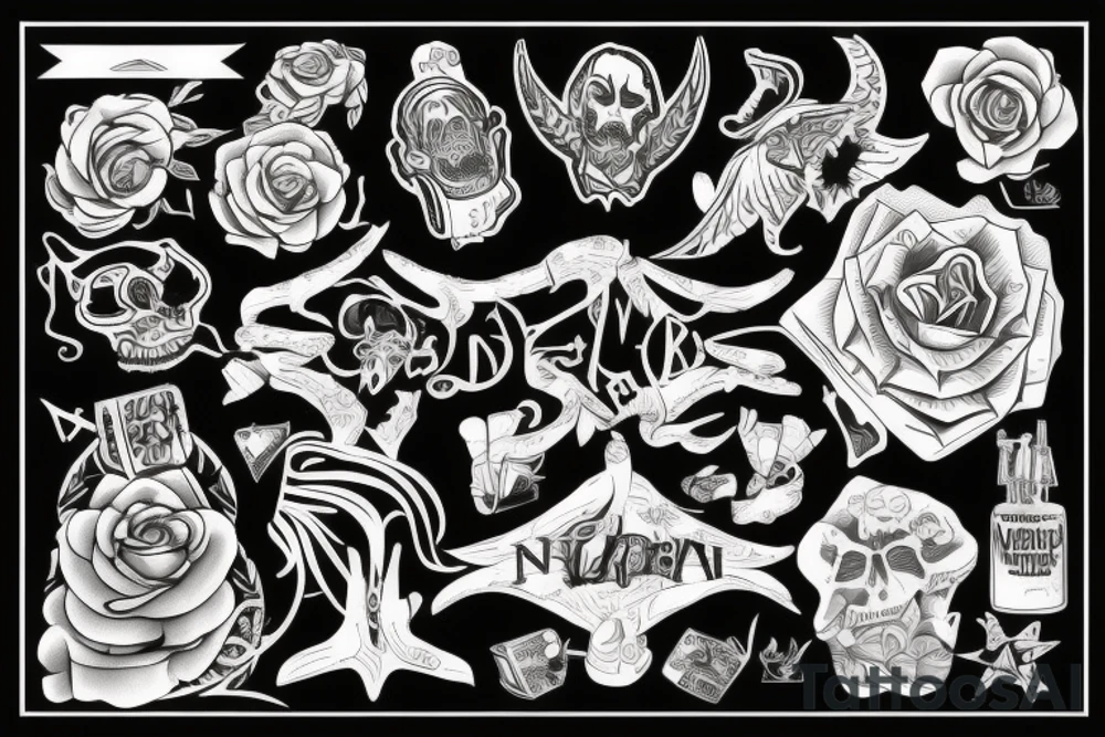 Narkotyki broń tattoo idea