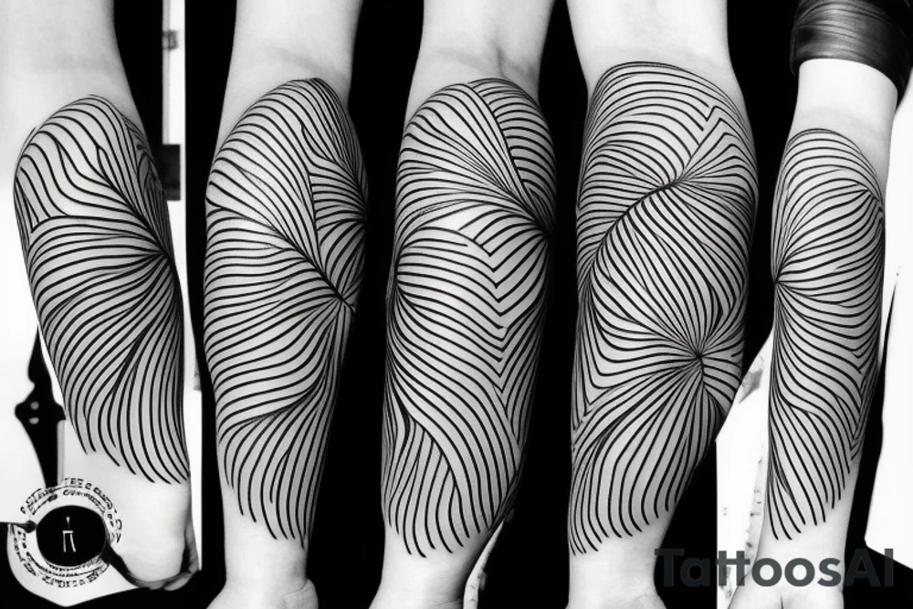 Monstera flower oneline tattoo idea