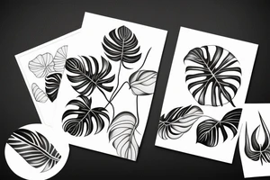 Monstera tattoo idea