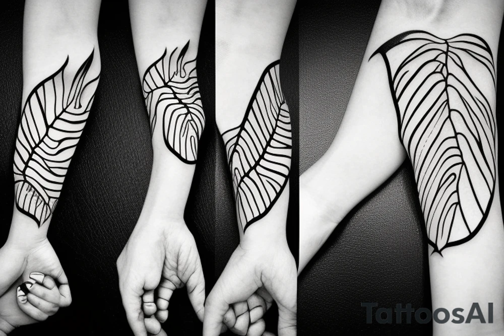 Monstera tattoo idea