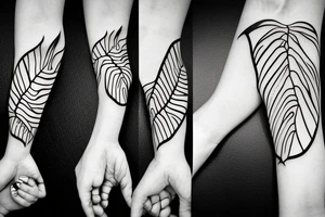 Monstera tattoo idea