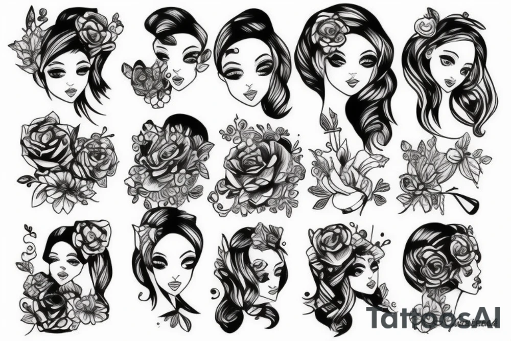 Girl cute tattoo idea