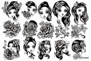 Girl cute tattoo idea
