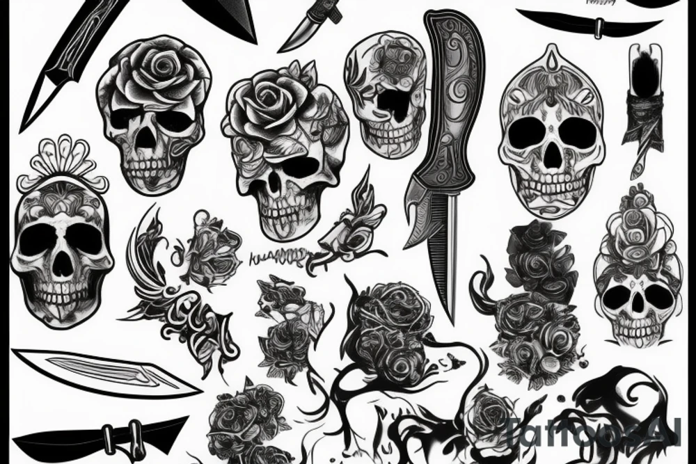 Knife tattoo idea