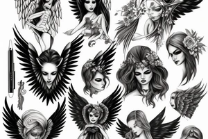 fallen angel tattoo idea