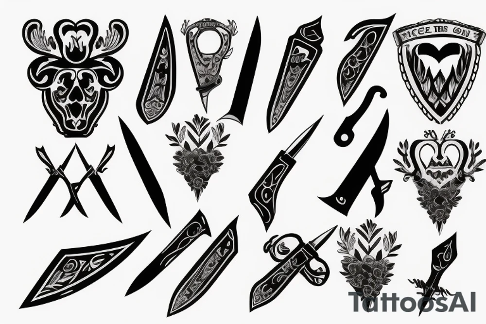 Knife tattoo idea