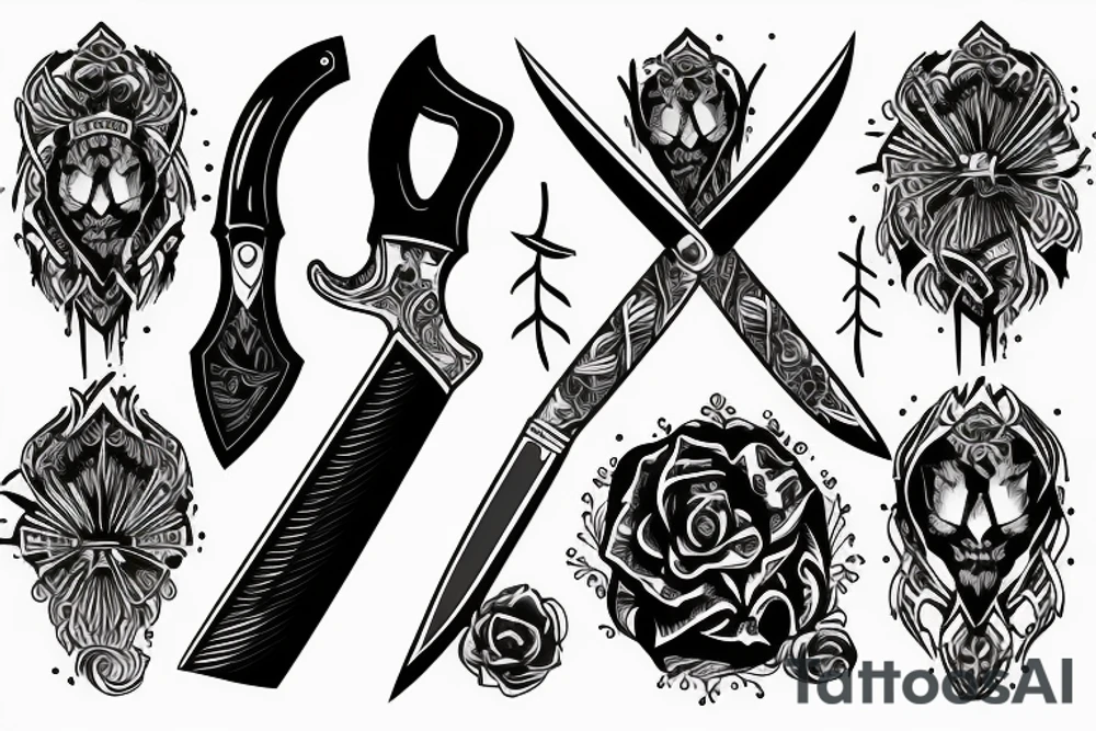 Knife tattoo idea