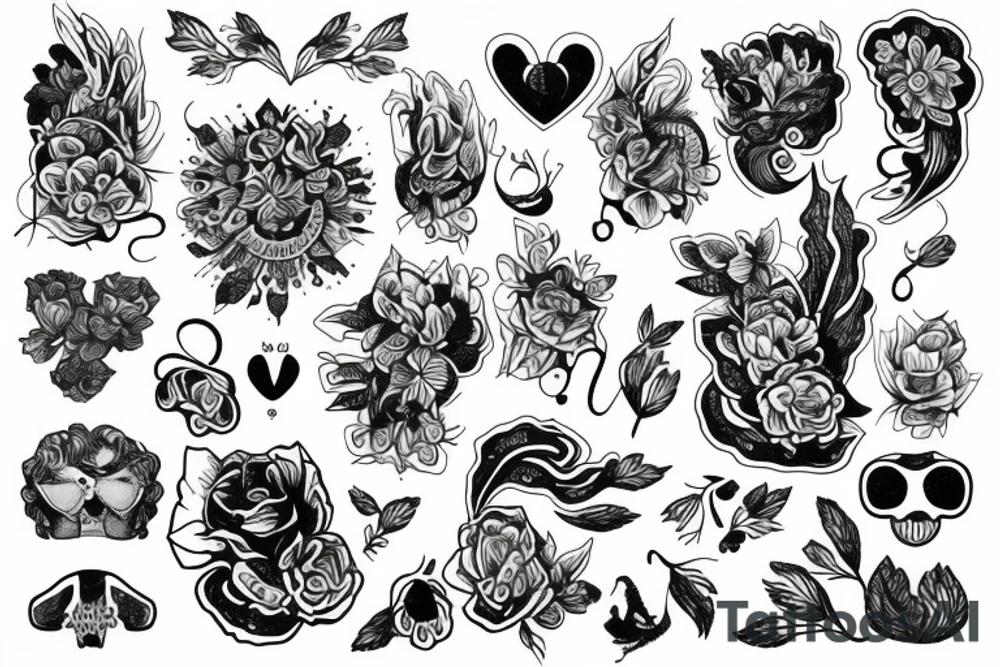 Lilia z plączami tattoo idea