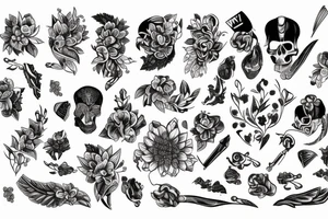 Lilia z plączami tattoo idea