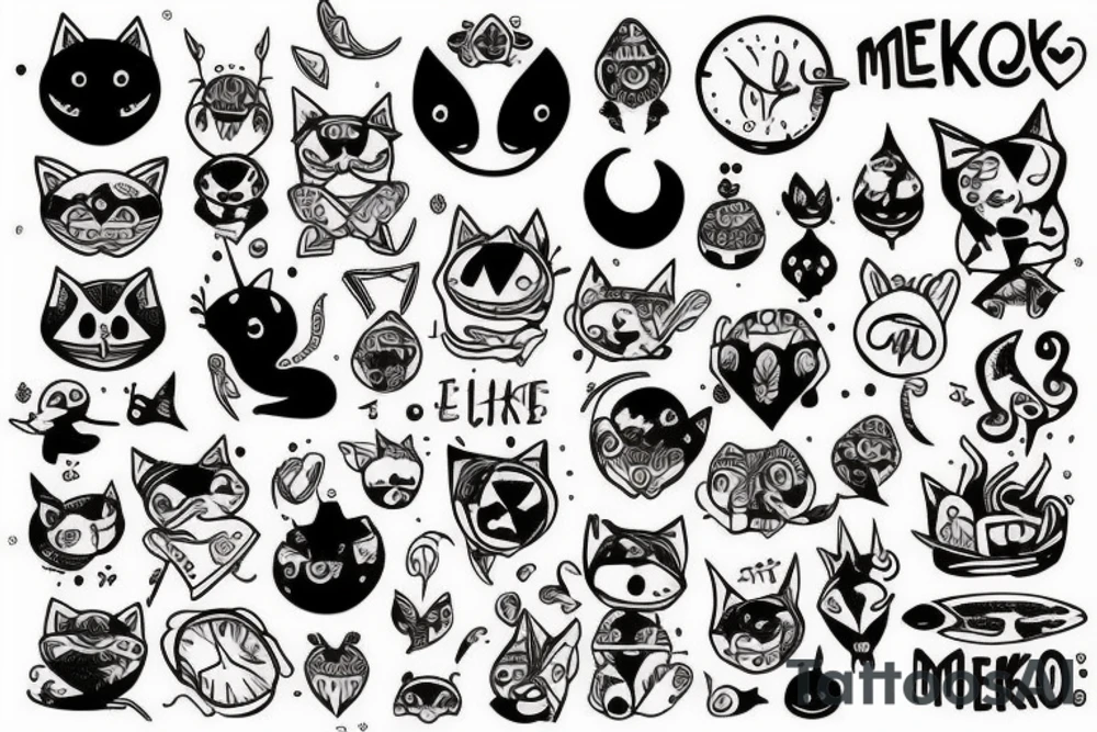 I love "Mekoo" tattoo idea
