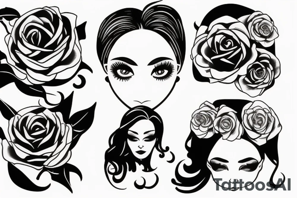 Woman face tattoo idea