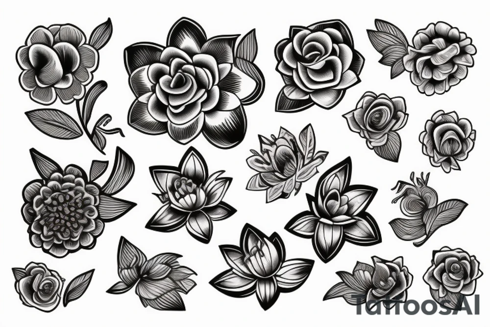 Flowers tattoo idea
