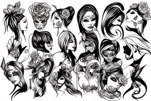 bdsm women ganster tattoo idea