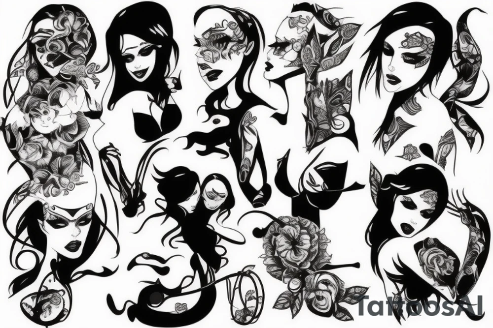 bdsm women ganster tattoo idea