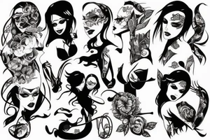 bdsm women ganster tattoo idea