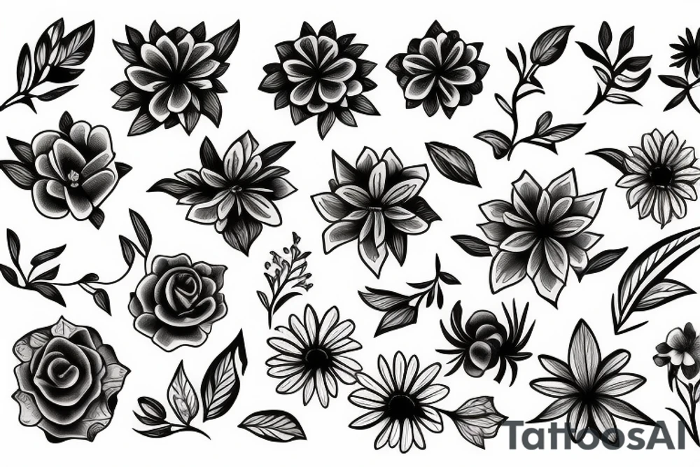 Flowers tattoo idea