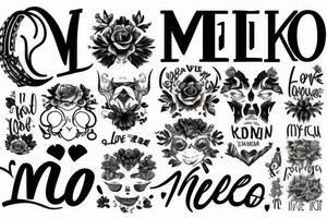 It says that I love Mekoo tattoo idea