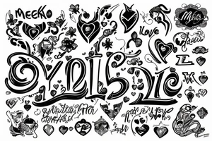It says that I love Mekoo tattoo idea