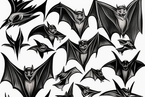 Bat head tattoo idea