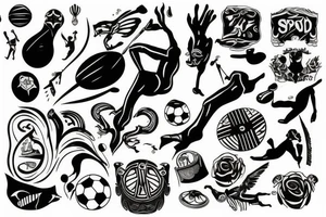Sportowy samochód tattoo idea