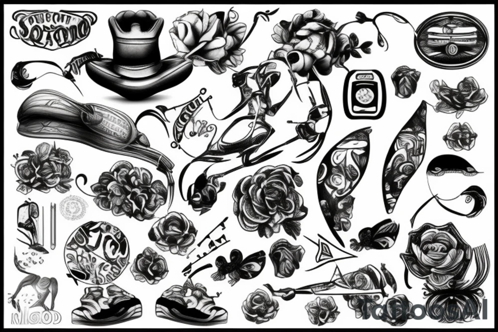 Sportowy samochód tattoo idea