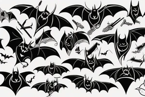 Bat head tattoo idea