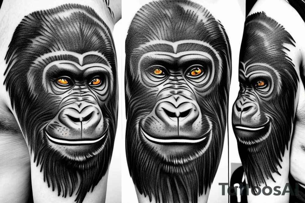 African gorilla tattoo idea