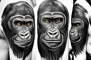 African gorilla tattoo idea