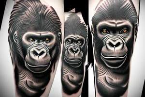 African gorilla tattoo idea