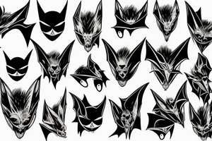 Bat head tattoo idea