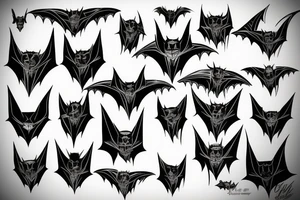Bat head tattoo idea