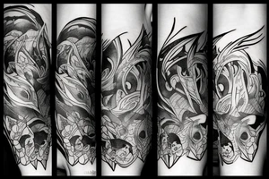 Bat header tattoo idea