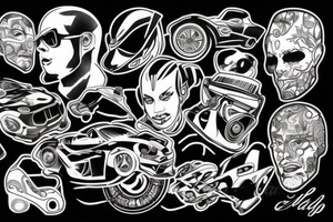 Fast car tattoo idea