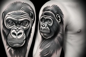 African gorilla tattoo idea