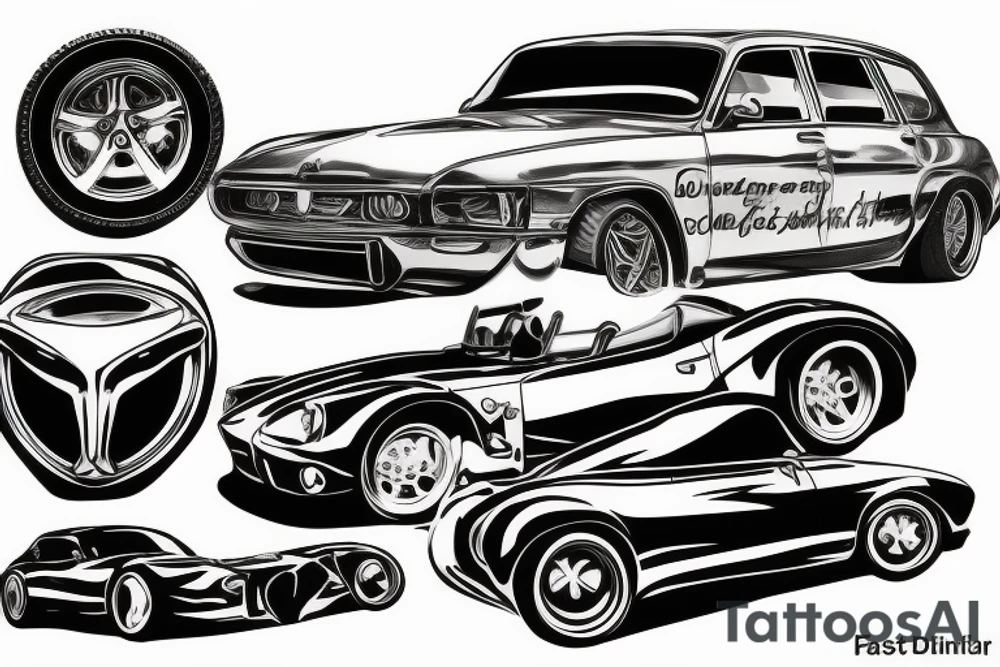 Fast car tattoo idea