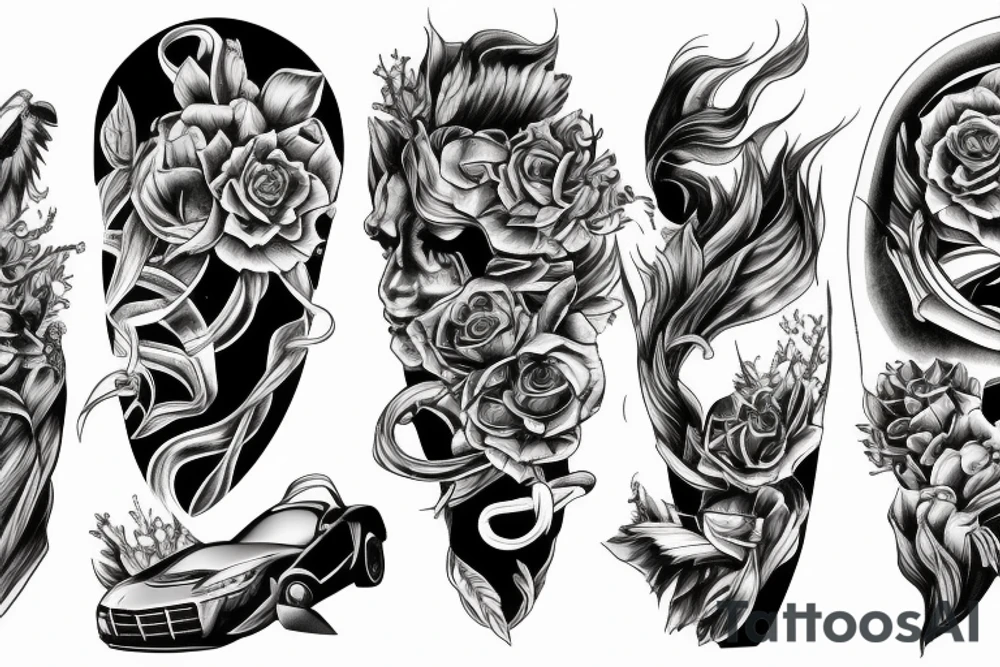 Fast car tattoo idea