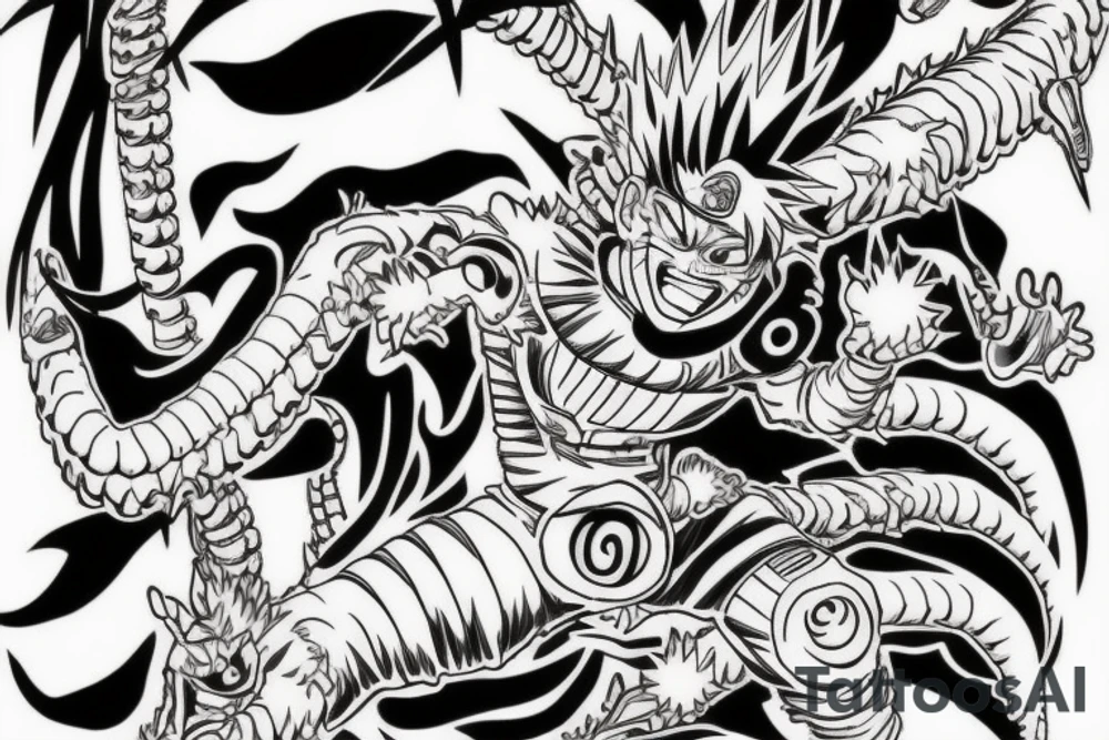 Naruto Bleach dragon ball tattoo idea