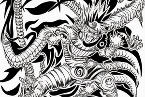 Naruto Bleach dragon ball tattoo idea