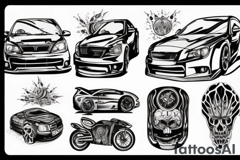 Sti car tattoo idea