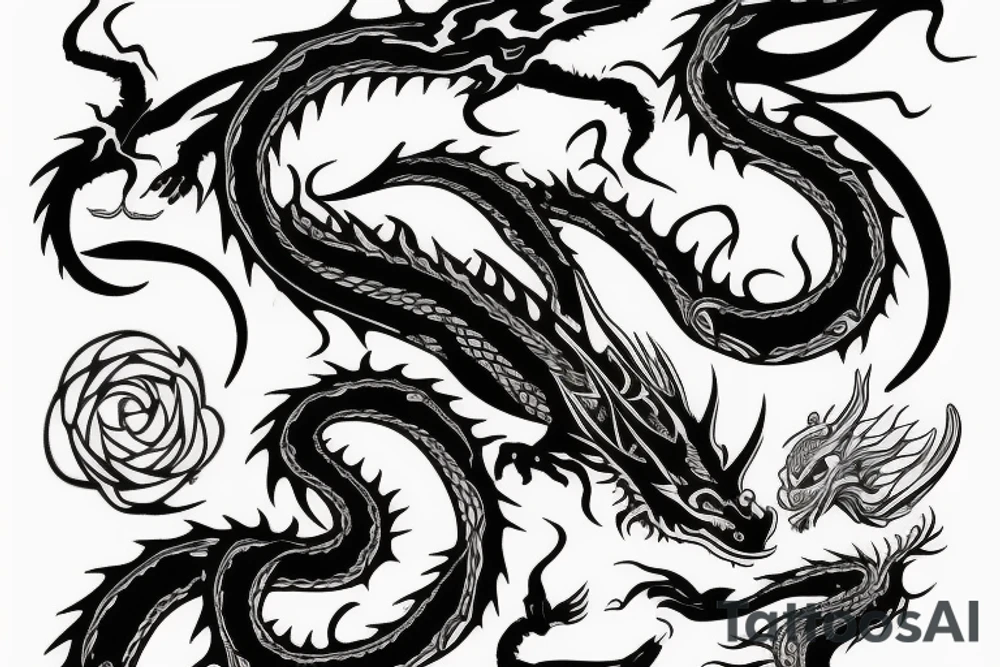 Dragon Black tattoo idea