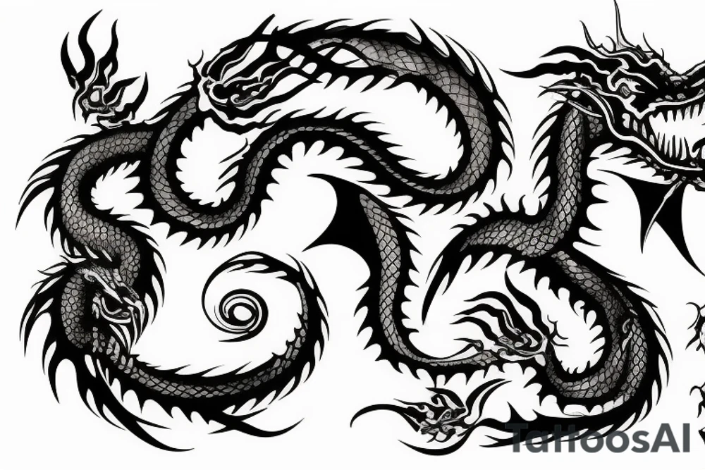 Dragon Black tattoo idea