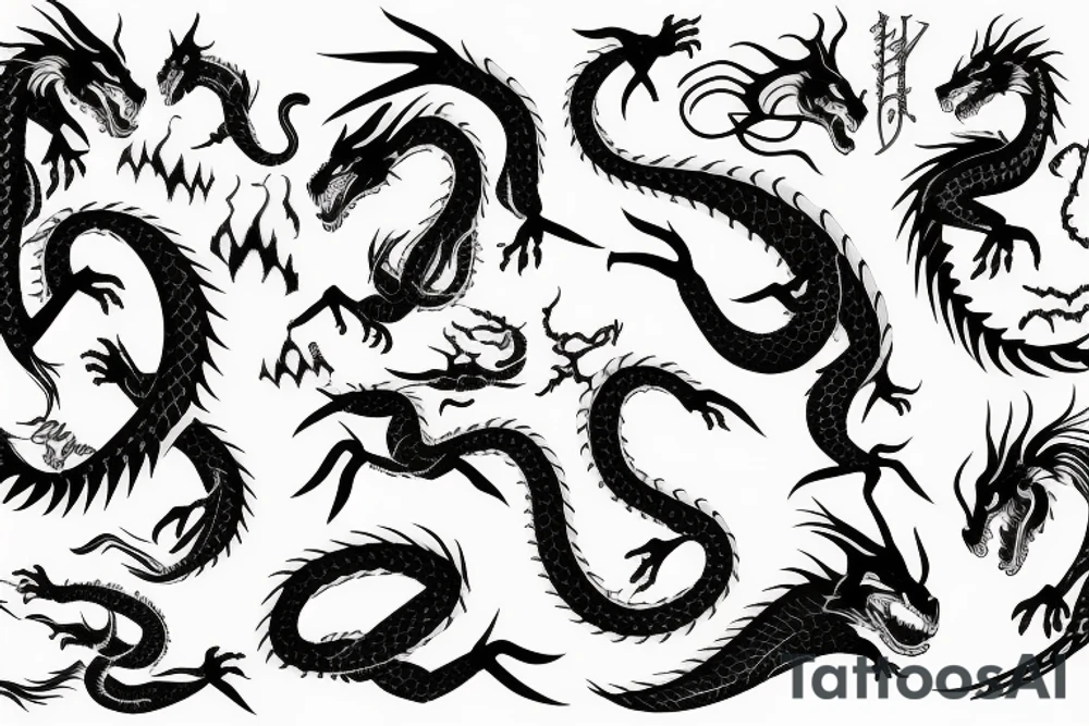 Dragon Black tattoo idea